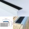 Anti-Slip Rubber Insert Anodised Stair Nosing Step Trim Aluminium Edge Nosing