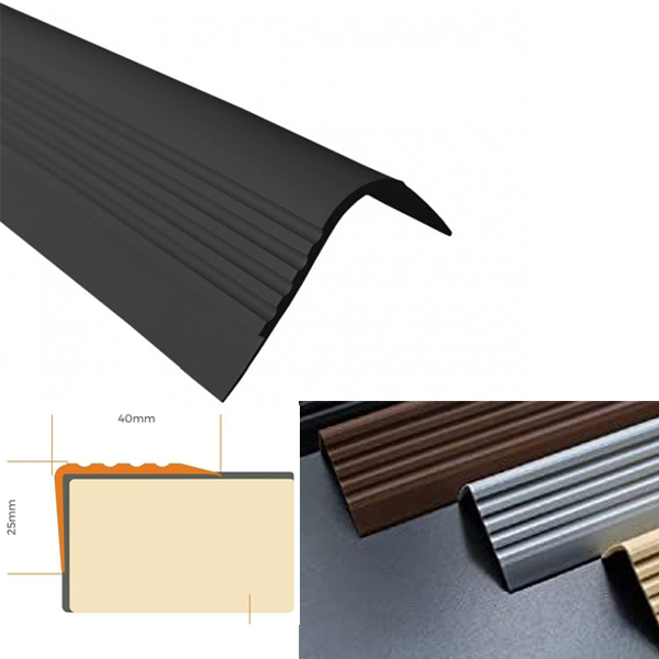 Self Adhesive Bullnose Stair Nosing Highly Flexible Rubber Angle Step Edge Trim