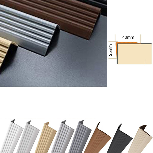 Self Adhesive Bullnose Stair Nosing Highly Flexible Rubber Angle Step Edge Trim