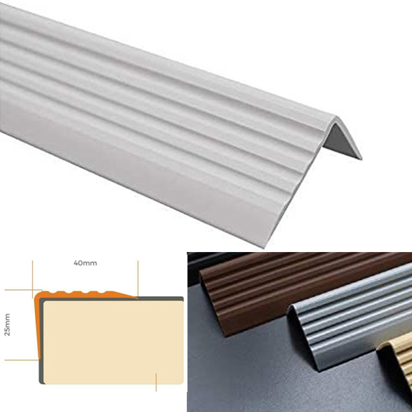 Self Adhesive Bullnose Stair Nosing Highly Flexible Rubber Angle Step Edge Trim