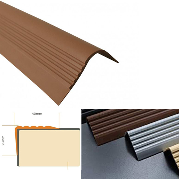 Self Adhesive Bullnose Stair Nosing Highly Flexible Rubber Angle Step Edge Trim