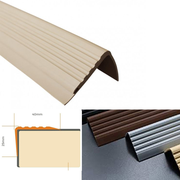 Self Adhesive Bullnose Stair Nosing Highly Flexible Rubber Angle Step Edge Trim