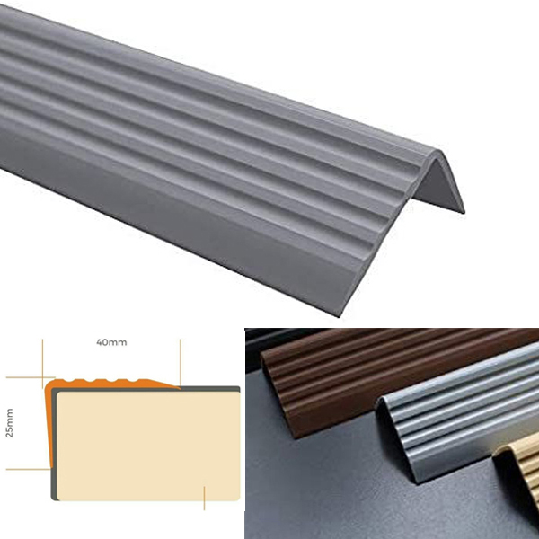 Self Adhesive Bullnose Stair Nosing Highly Flexible Rubber Angle Step Edge Trim