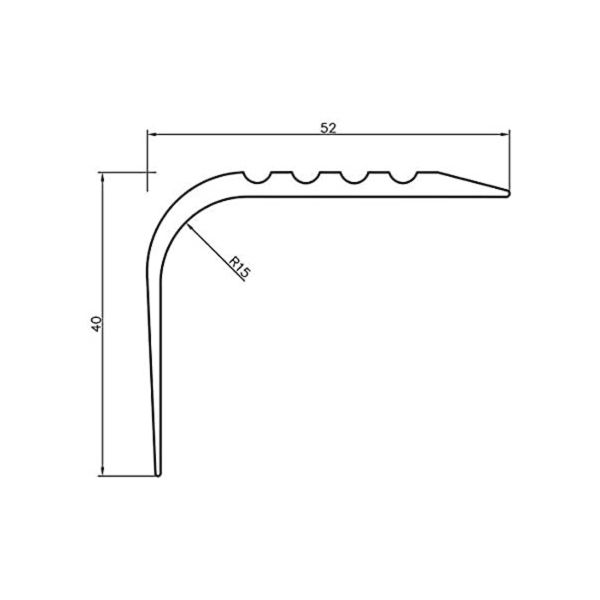 Bullnose Stair Nosing PVC Rubber Angle Step Edge