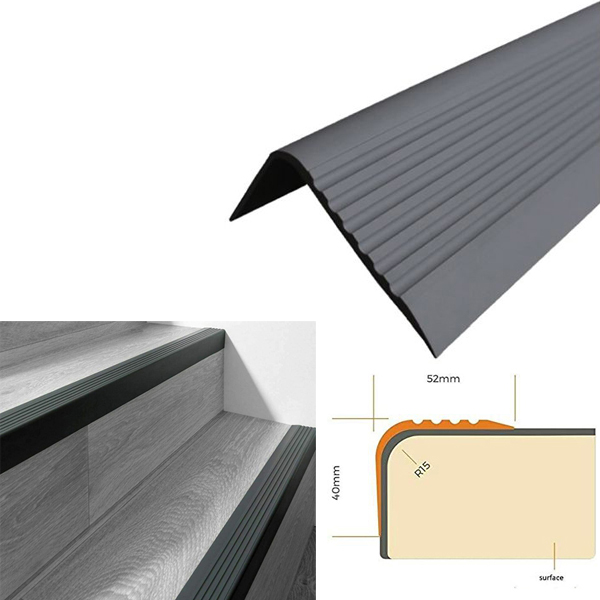 Bullnose Stair Nosing PVC Rubber Angle Step Edge