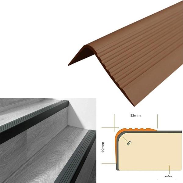 Bullnose Stair Nosing PVC Rubber Angle Step Edge