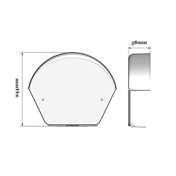 PVC Dry Verge U Ridge End Cap