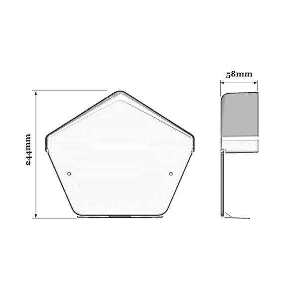 PVC Dry Verge U Ridge End Cap