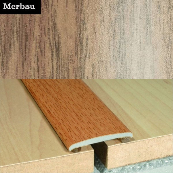 Flat Aluminium Self Adhesive Wood Effect Door Thresholds 