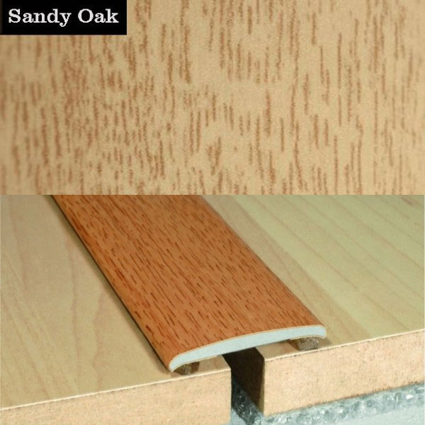 Flat Aluminium Self Adhesive Wood Effect Door Thresholds 