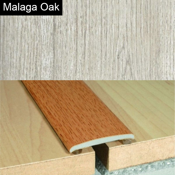 Flat Aluminium Self Adhesive Wood Effect Door Thresholds 