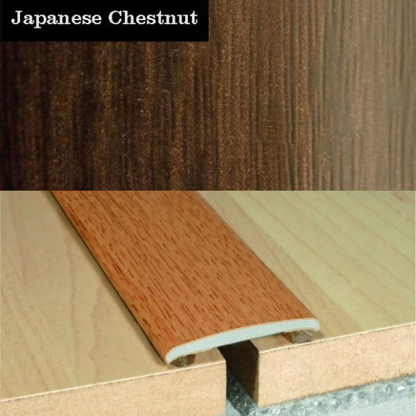 Flat Aluminium Self Adhesive Wood Effect Door Thresholds 