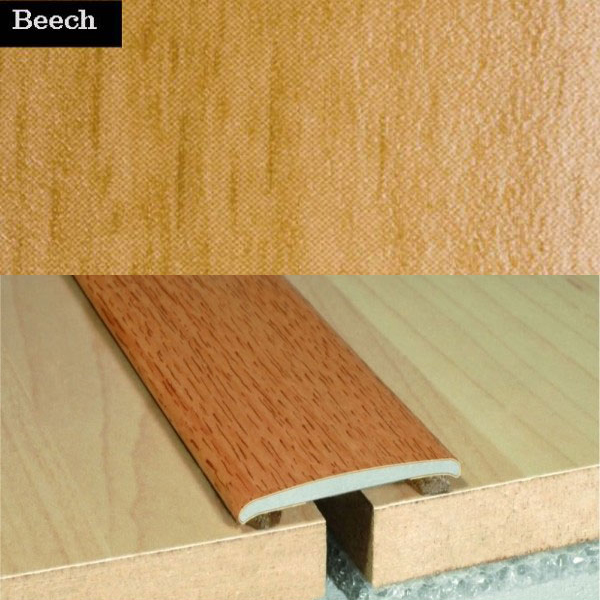 Flat Aluminium Self Adhesive Wood Effect Door Thresholds 