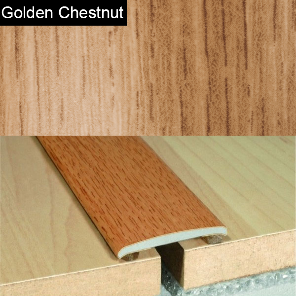 Flat Aluminium Self Adhesive Wood Effect Door Thresholds 