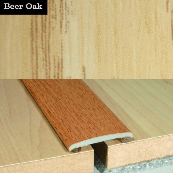 Flat Aluminium Self Adhesive Wood Effect Door Thresholds 