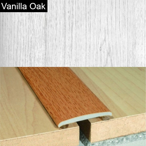 Flat Aluminium Self Adhesive Wood Effect Door Thresholds 