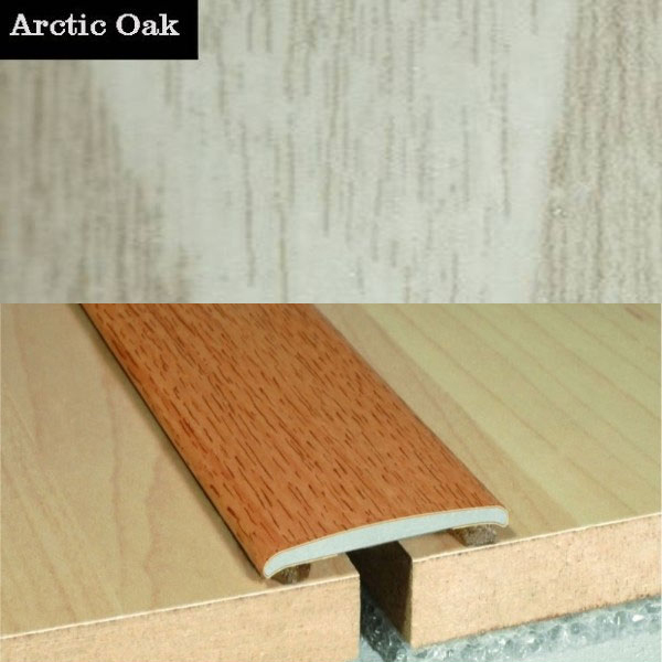 Flat Aluminium Self Adhesive Wood Effect Door Thresholds 