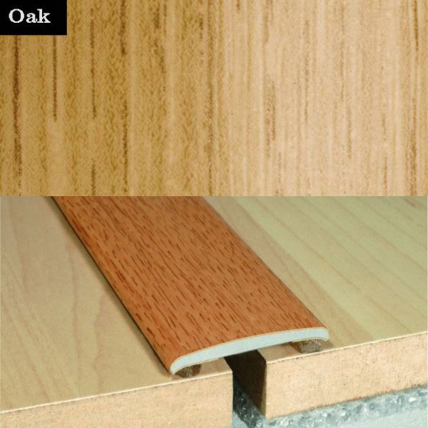 Flat Aluminium Self Adhesive Wood Effect Door Thresholds 