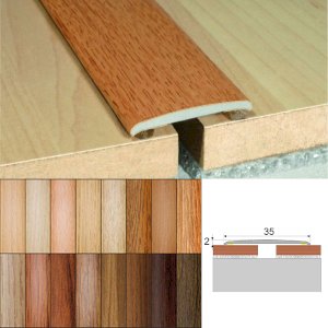 Flat Aluminium Self Adhesive Wood Effect Door Thresholds 