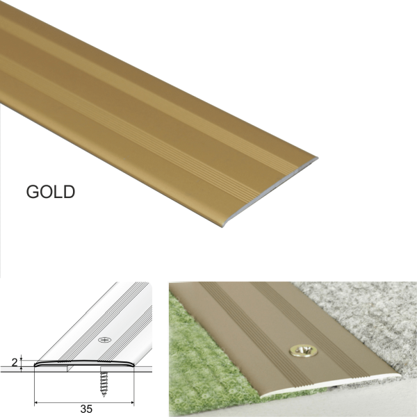 Aluminum Heavy Duty Door Threshold For Carpet Flooring