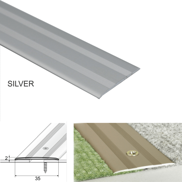 Aluminum Heavy Duty Door Threshold For Carpet Flooring