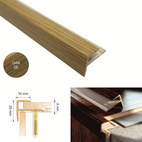 Non Slip Push In UPVC Stair Nosing for Stair Edges