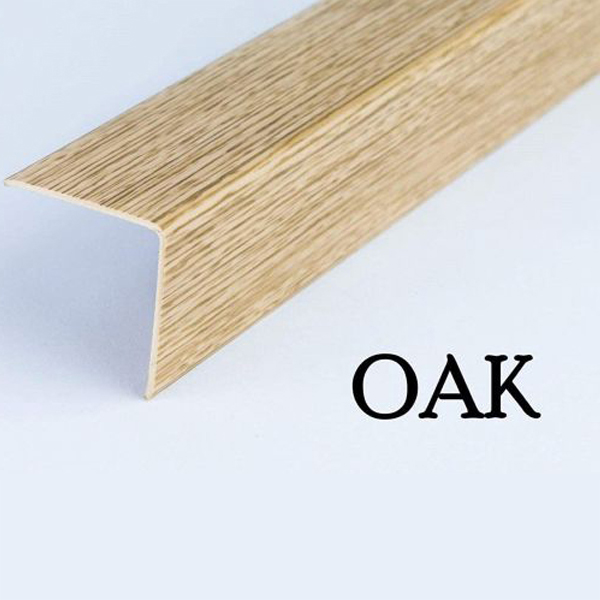 PVC Plastic Wood Effect Corner Angle Trim Wall Corner Guard Edge Protector 