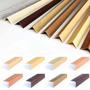 PVC Plastic Wood Effect Corner Angle Trim Wall Corner Guard Edge Protector 