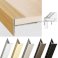 16mm x 23mm Push-In Anodised Aluminium Stair Nosing Edge Trim, Laminate or Wood Floors