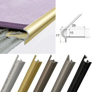 29mm x 17mm x 10mm Anti-Slip Stair Nosing Edge Trim For Tiles