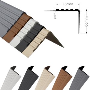 Non-Slip PVC Bullnose Stair Nosing Rubber Angle Step Edge Trim