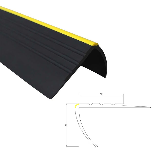 Non-Slip Flexible Bullnose Stair Nosing Warning