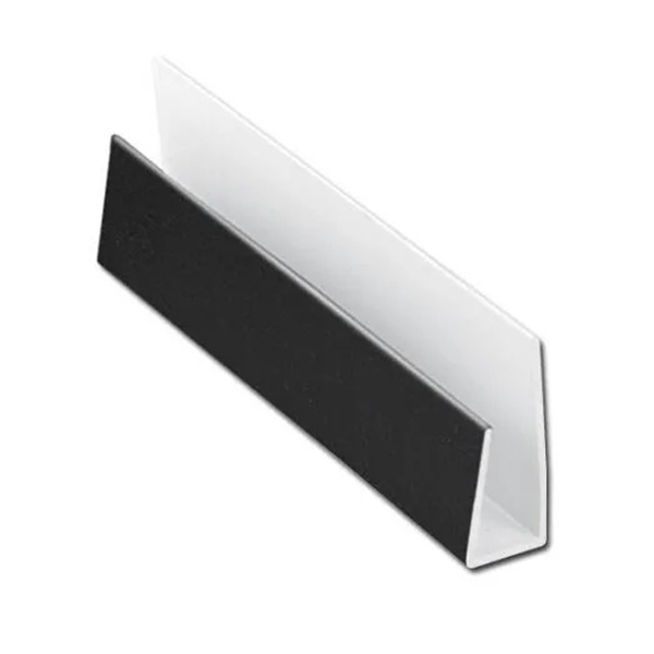 PVC Board 2m Long J Trim Soffit Edge Cladding Starter End Cap 