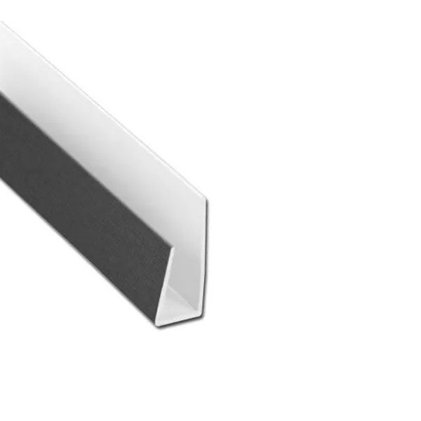 PVC Board 2m Long J Trim Soffit Edge Cladding Starter End Cap 