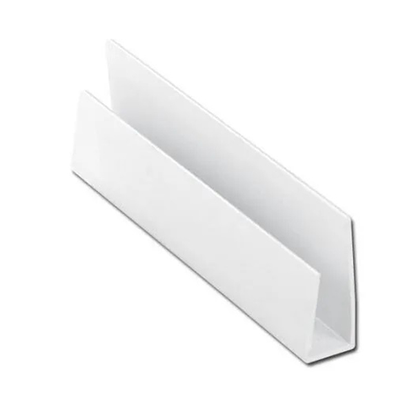 PVC Board 2m Long J Trim Soffit Edge Cladding Starter End Cap 