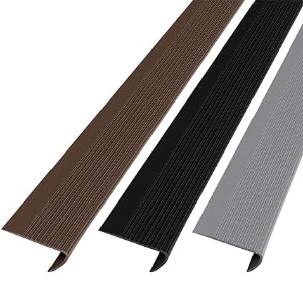 L Shape PVC Stair Nosing Profile in Elegant Stair Protection for Laminate, Parquet, Tiles or Carpet