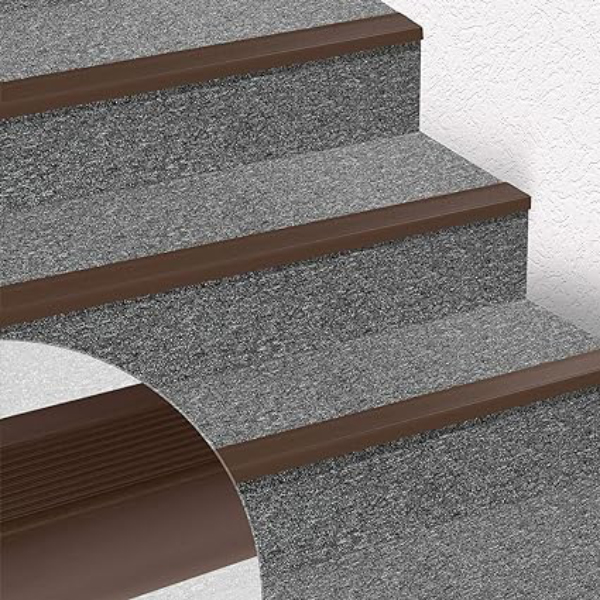 L Shape PVC Stair Nosing Profile in Elegant Stair Protection for Laminate, Parquet, Tiles or Carpet