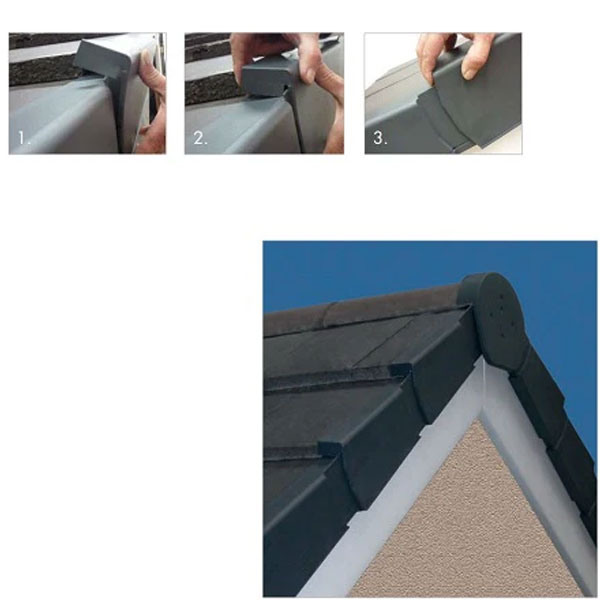 PVC Round Dry Verge U Edge Roof Kit