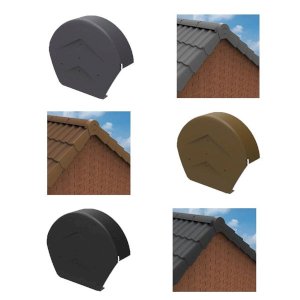 Round Ridge End Dry Verge Units Roof Kit 