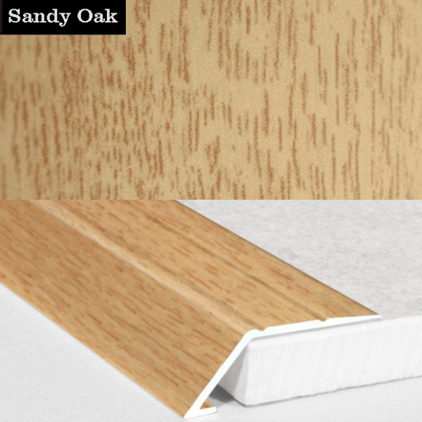 Aluminium Wood Effect Self Adhesive Door Threshold Ramp