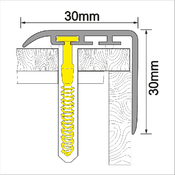 UPVC Anti-Slip Stair Nosing Trim for Stair Treads