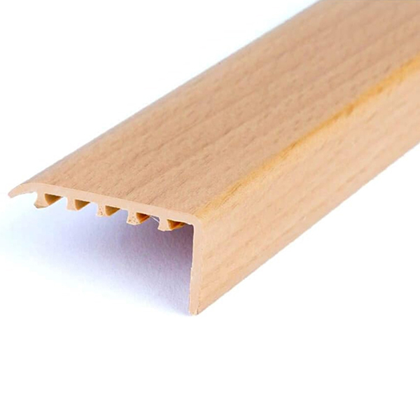 45mm x 22mm UPVC Stair Nosing Wooden Edge Protection  For Wooden Floor